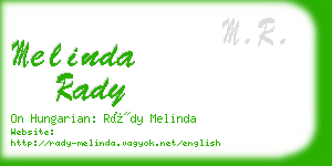 melinda rady business card
